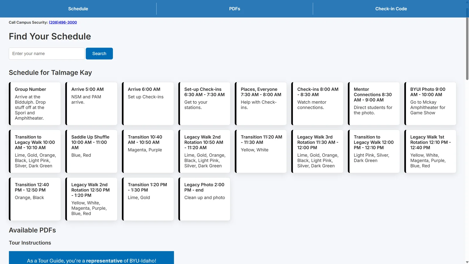NFC scheduling and training portal preview